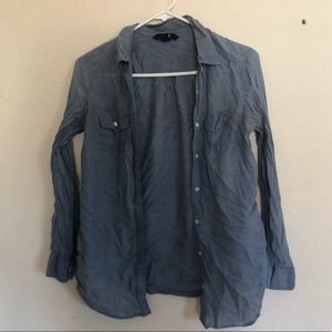 long sleeve blue over shirt